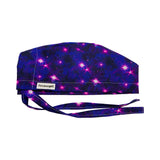 Purple. stars scrub cap