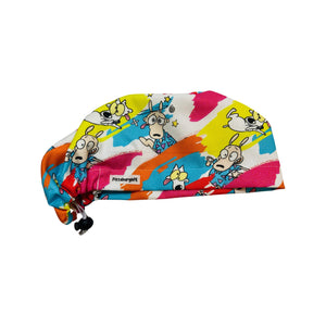 Character scrub cap (made with licensed Rockos modern life fabric)