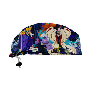 Character. scrub cap (made with licensed Disney Villain fabric)