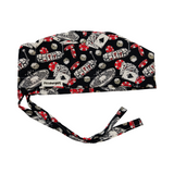 Black & Red casino scrub cap