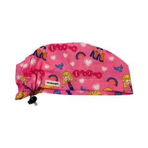 Character. scrub cap (made with licensed Lizzie McGuire fabric)