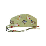 Cool Guinea pigs on green scrub cap