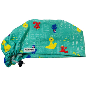 Character scrub cap ( made with licensed Sesame Street fabric)