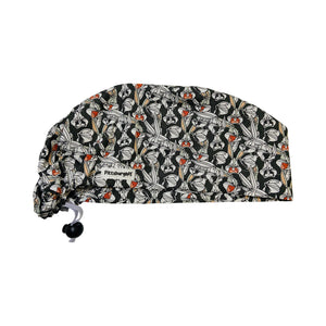 Character. scrub cap (made with licensed Bugs bunny fabric)