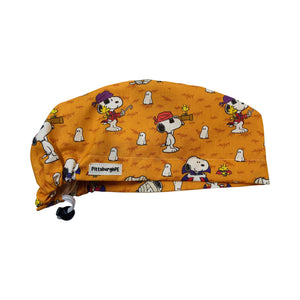 Halloween scrub cap ( made with licensed Snoopy fabric)