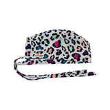 Leopard. pattern scrub cap