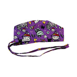 Halloween scrub cap ( made with licensed Hello Kitty fabric)