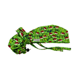 Aliens. in Christmas hats scrub cap