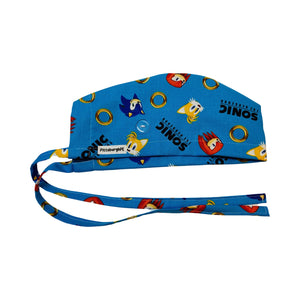 Character. scrub cap (made with licensed Sonic fabric)