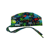 Dinos. on navy scrub cap
