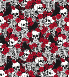 Skulls and Roses scrub cap