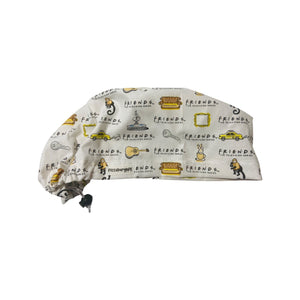 Character scrub cap (made with licensed Friends fabric)