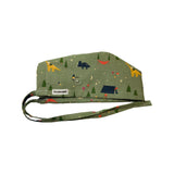 Camping dinosaurs scrub cap