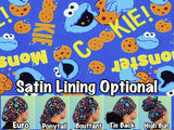 Character. scrub cap ( made with licensed Cookie Monster fabric)