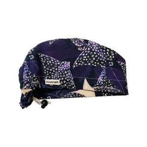 Manta. ray on navy scrub cap