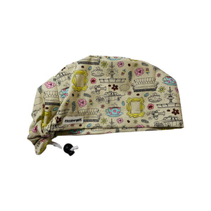 Character scrub cap (made with licensed friends fabric)