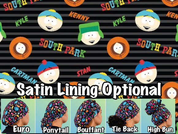 Character scrub cap (made with licensed South Park fabric)