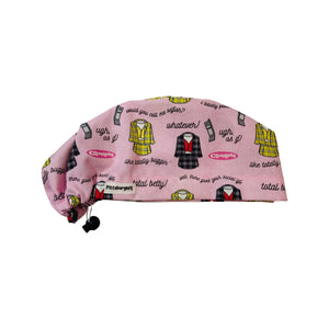 Character scrub cap (made with licensed Clueless fabric)