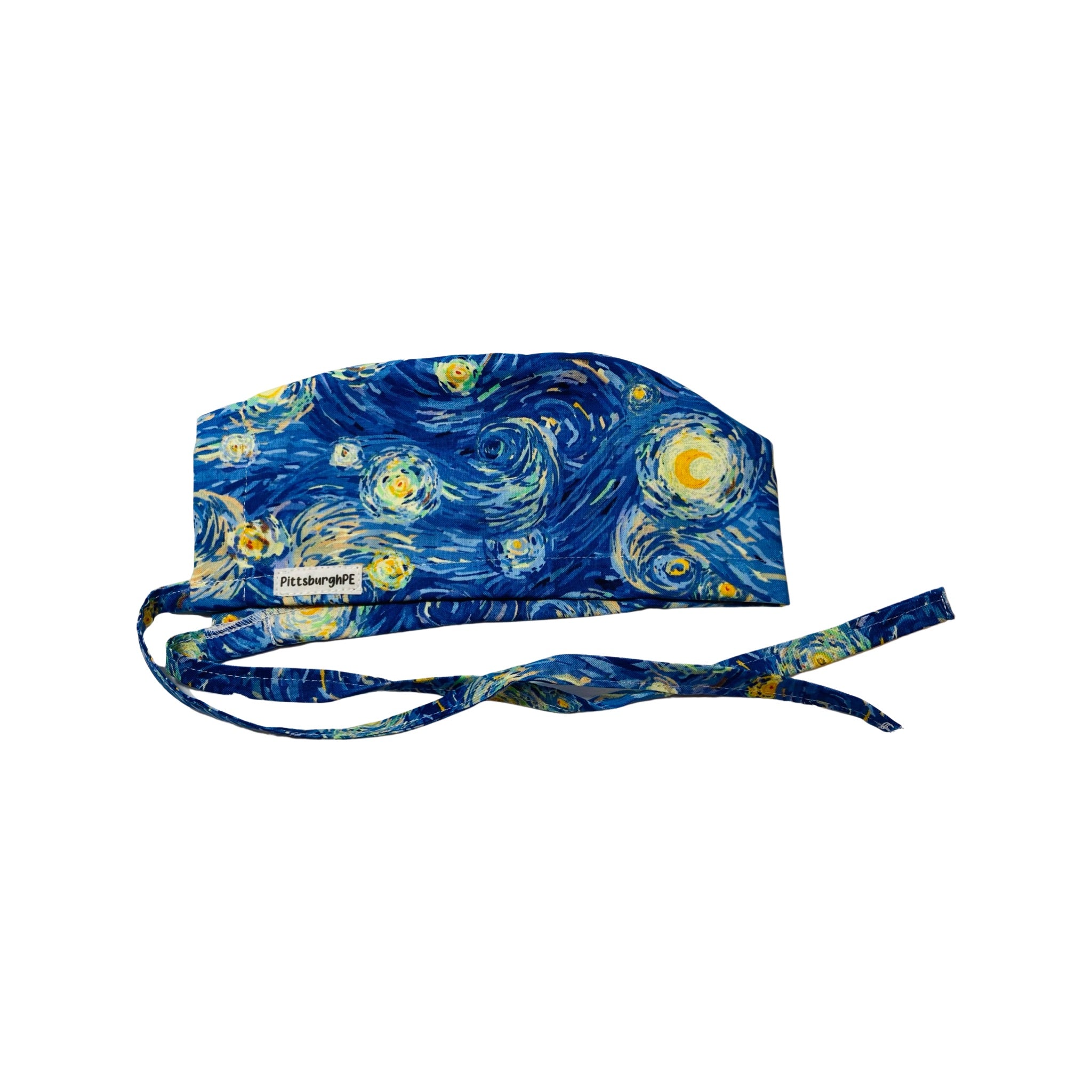 Van Gogh Starry Night Scrub Cap For Long Hair Scrub Cap- Van Gogh – OR world main image 4