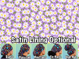 Light. purple daisy scrub cap