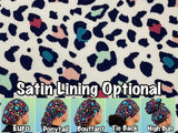Leopard. pattern scrub cap