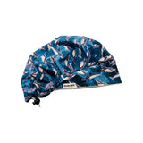 Sharks in water scrub cap