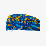 Character. scrub cap ( made with licensed Cookie Monster fabric)