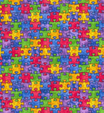 Multi color puzzle pieces scrub cap