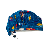 Character scrub cap (made with licensed Disney Cars fabric)