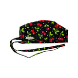 Dots and cherries scrub cap