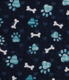 Blue paw prints scrub cap