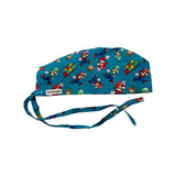 Character. scrub cap (made with licensed Mario fabric)