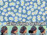 Blue daisy scrub cap