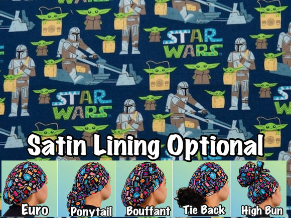 Character scrub cap (made with licensed Star Wars fabric)