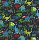 Dinos. on navy scrub cap