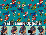 Character. scrub cap (made with licensed Mario fabric)
