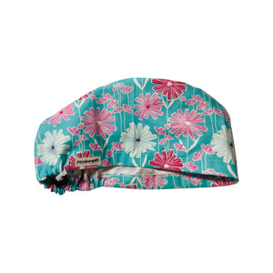 Floral scrub cap