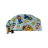 Character. scrub cap (made with licensed Mario fabric)