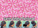 Pink mini floral scrub cap