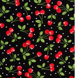 Dots and cherries scrub cap