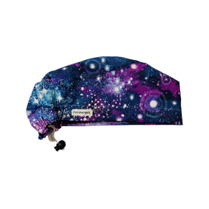 Galaxy purple glitter scrub cap